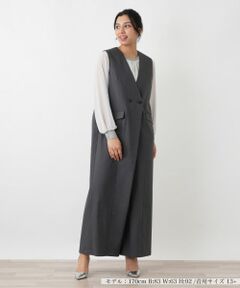 Leilian PLUS HOUSE / レリアンプラスハウス その他パンツ | ダブルブレストワイドオールインワン【NEMIKA】