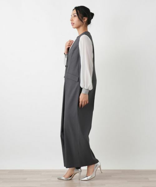 Leilian PLUS HOUSE / レリアンプラスハウス その他パンツ | ダブルブレストワイドオールインワン【NEMIKA】 | 詳細2