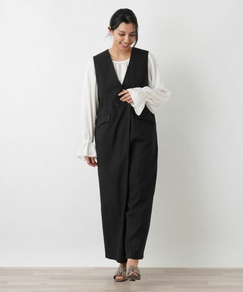 Leilian PLUS HOUSE / レリアンプラスハウス その他パンツ | ダブルブレストワイドオールインワン【NEMIKA】 | 詳細4