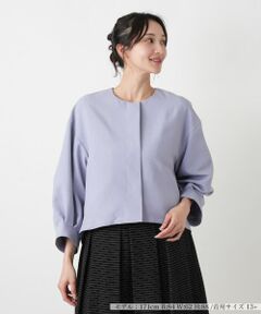 Leilian PLUS HOUSE / レリアンプラスハウス テーラードジャケット | ノーカラージャケット【NEMIKA】