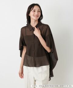 Leilian PLUS HOUSE / レリアンプラスハウス シャツ・ブラウス | デザインスリーブブラウス【NEMIKA】