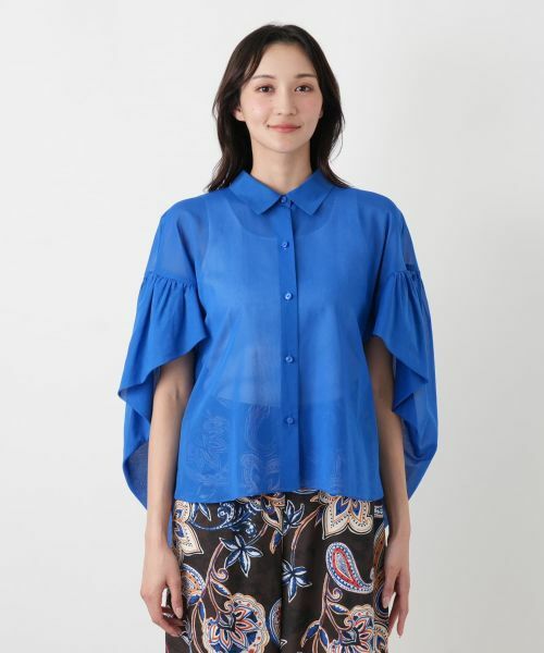 Leilian PLUS HOUSE / レリアンプラスハウス シャツ・ブラウス | デザインスリーブブラウス【NEMIKA】 | 詳細10