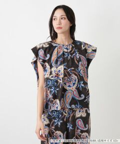 Leilian PLUS HOUSE / レリアンプラスハウス シャツ・ブラウス | ペイズリープリントブラウス【NEMIKA】