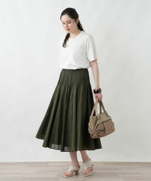 Leilian PLUS HOUSE / レリアンプラスハウス ミニ・ひざ丈スカート | 洗えるスカート | 詳細2