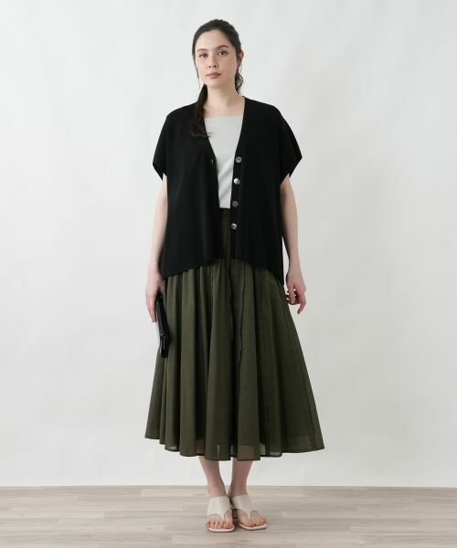 Leilian PLUS HOUSE / レリアンプラスハウス ミニ・ひざ丈スカート | 洗えるスカート | 詳細3