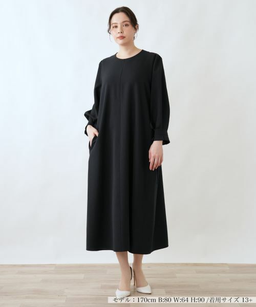 Leilian PLUS HOUSE / レリアンプラスハウス ドレス | ワンピース【BOURGE】（ネイビー）