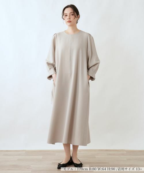 Leilian PLUS HOUSE / レリアンプラスハウス ドレス | ワンピース【BOURGE】（ベージュ）