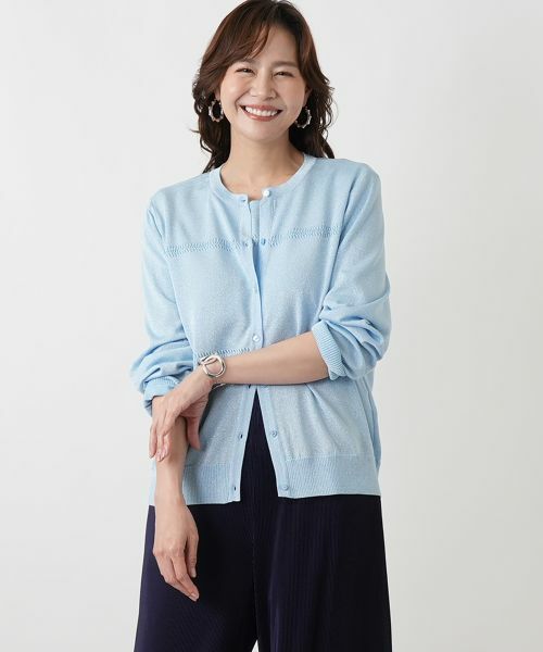 Leilian PLUS HOUSE / レリアンプラスハウス カーディガン・ボレロ | カーディガン（コバルトブルー）