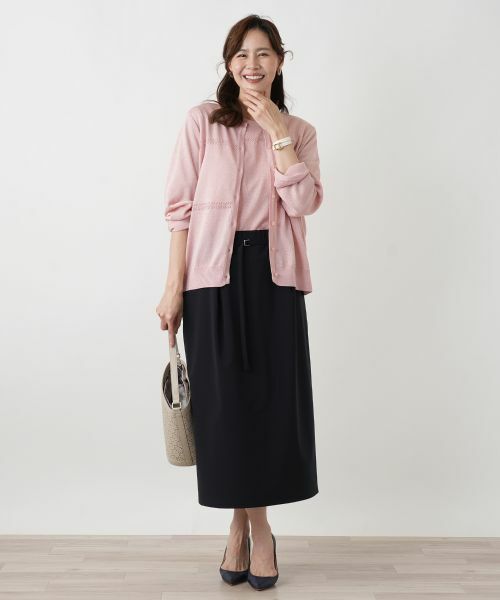 Leilian PLUS HOUSE / レリアンプラスハウス ミニ・ひざ丈スカート | タイトスカート【Leilian WHITE LABEL】 | 詳細2