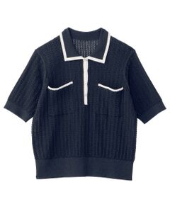 Leilian PLUS HOUSE / レリアンプラスハウス ニット・セーター | ポロ衿プルオーバー