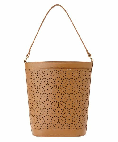 Leilian PLUS HOUSE / レリアンプラスハウス ハンドバッグ | ショルダー付きバケットバッグ（キャメル系）