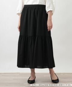 Leilian PLUS HOUSE / レリアンプラスハウス ミニ・ひざ丈スカート | ティアードスカート【BOURGE】