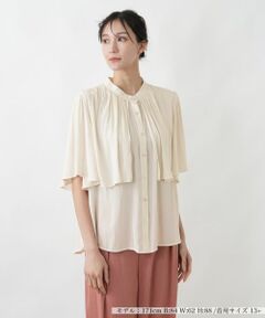 Leilian PLUS HOUSE / レリアンプラスハウス シャツ・ブラウス | ケープライクブラウス【BOURGE】