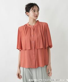 Leilian PLUS HOUSE / レリアンプラスハウス シャツ・ブラウス | ケープライクブラウス【BOURGE】