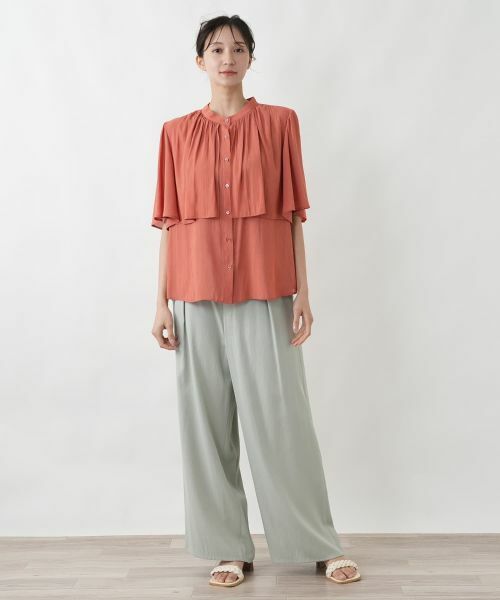 Leilian PLUS HOUSE / レリアンプラスハウス シャツ・ブラウス | ケープライクブラウス【BOURGE】 | 詳細1