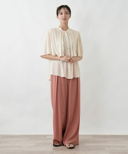 Leilian PLUS HOUSE / レリアンプラスハウス シャツ・ブラウス | ケープライクブラウス【BOURGE】 | 詳細4