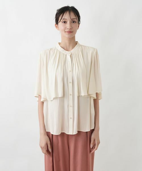 Leilian PLUS HOUSE / レリアンプラスハウス シャツ・ブラウス | ケープライクブラウス【BOURGE】 | 詳細7