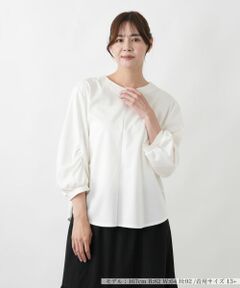 Leilian PLUS HOUSE / レリアンプラスハウス カットソー | 袖コンシャスジャージプルオーバー【BOURGE】
