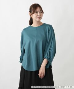 Leilian PLUS HOUSE / レリアンプラスハウス カットソー | 袖コンシャスジャージプルオーバー【BOURGE】
