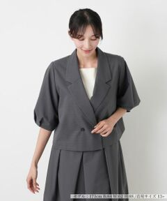 Leilian PLUS HOUSE / レリアンプラスハウス テーラードジャケット | エアドッツクロップドジャケット【BOURGE】