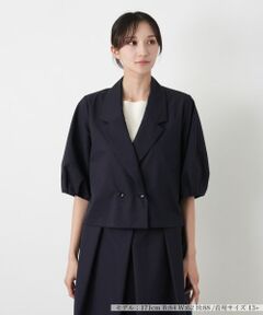 Leilian PLUS HOUSE / レリアンプラスハウス テーラードジャケット | エアドッツクロップドジャケット【BOURGE】