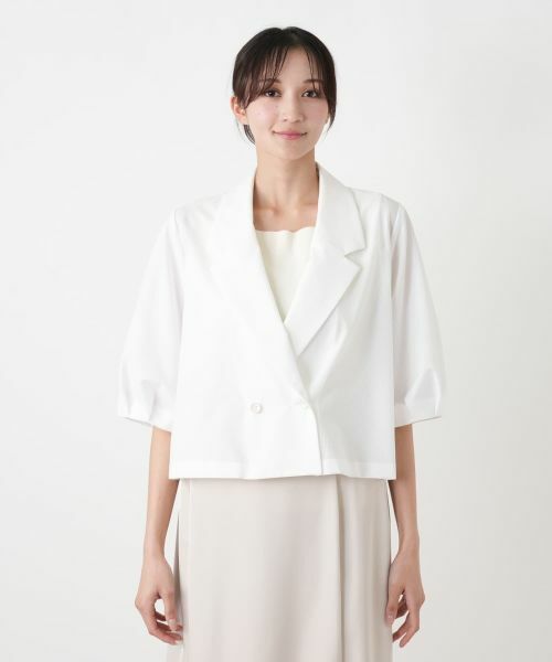 Leilian PLUS HOUSE / レリアンプラスハウス テーラードジャケット | エアドッツクロップドジャケット【BOURGE】 | 詳細10