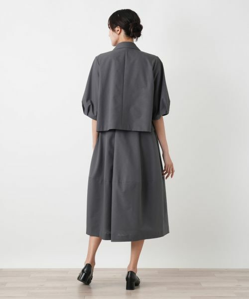 Leilian PLUS HOUSE / レリアンプラスハウス テーラードジャケット | エアドッツクロップドジャケット【BOURGE】 | 詳細3