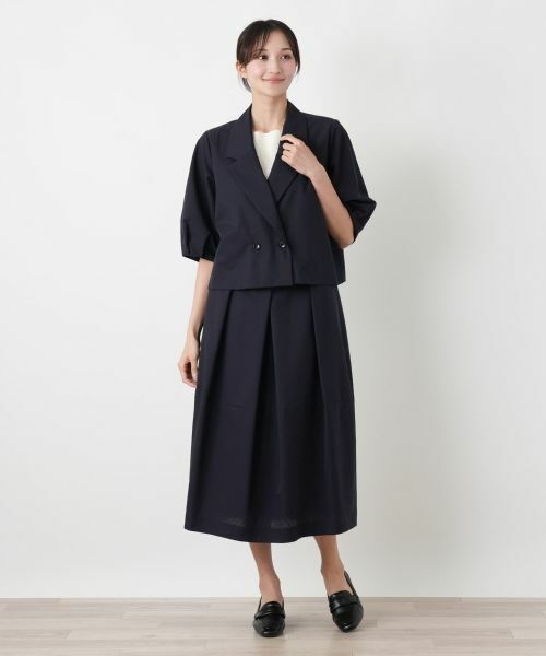 Leilian PLUS HOUSE / レリアンプラスハウス テーラードジャケット | エアドッツクロップドジャケット【BOURGE】 | 詳細4