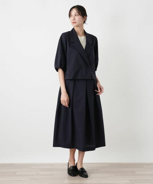 Leilian PLUS HOUSE / レリアンプラスハウス ミニ・ひざ丈スカート | エアドッツコクーンシルエットスカート【BOURGE】 | 詳細1