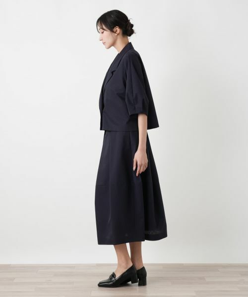 Leilian PLUS HOUSE / レリアンプラスハウス ミニ・ひざ丈スカート | エアドッツコクーンシルエットスカート【BOURGE】 | 詳細2