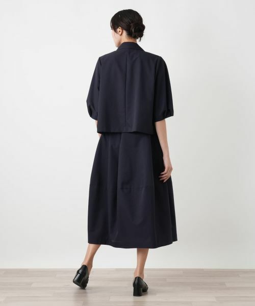 Leilian PLUS HOUSE / レリアンプラスハウス ミニ・ひざ丈スカート | エアドッツコクーンシルエットスカート【BOURGE】 | 詳細3