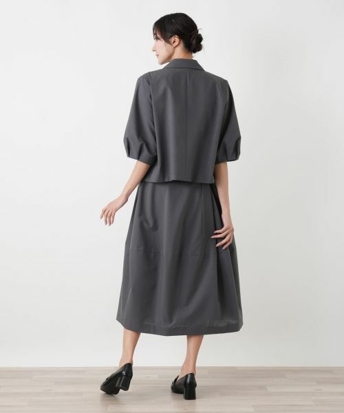 Leilian PLUS HOUSE / レリアンプラスハウス ミニ・ひざ丈スカート | エアドッツコクーンシルエットスカート【BOURGE】 | 詳細6