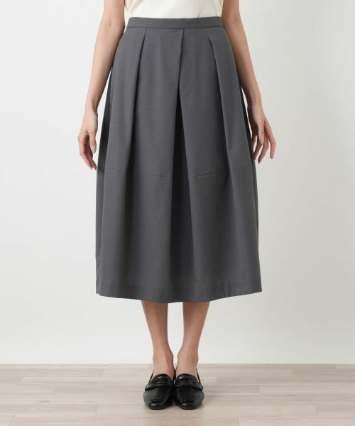 Leilian PLUS HOUSE / レリアンプラスハウス ミニ・ひざ丈スカート | エアドッツコクーンシルエットスカート【BOURGE】 | 詳細7