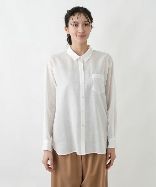 Leilian PLUS HOUSE / レリアンプラスハウス シャツ・ブラウス | ウォッシャブル麻混シャツ【SORAGE】 | 詳細10