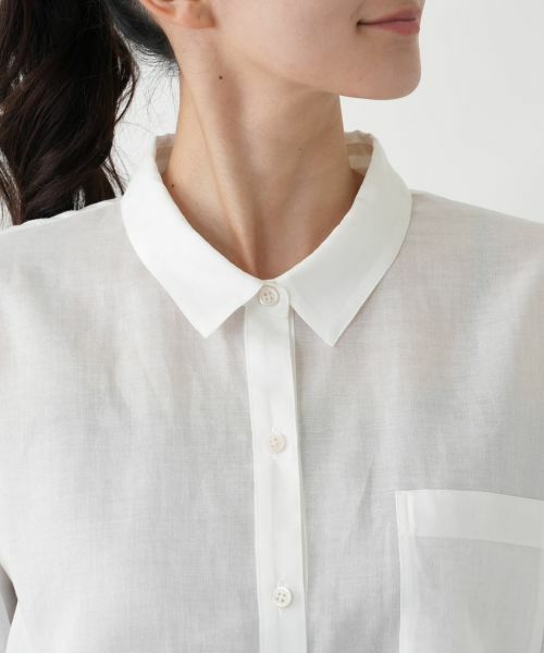 Leilian PLUS HOUSE / レリアンプラスハウス シャツ・ブラウス | ウォッシャブル麻混シャツ【SORAGE】 | 詳細13