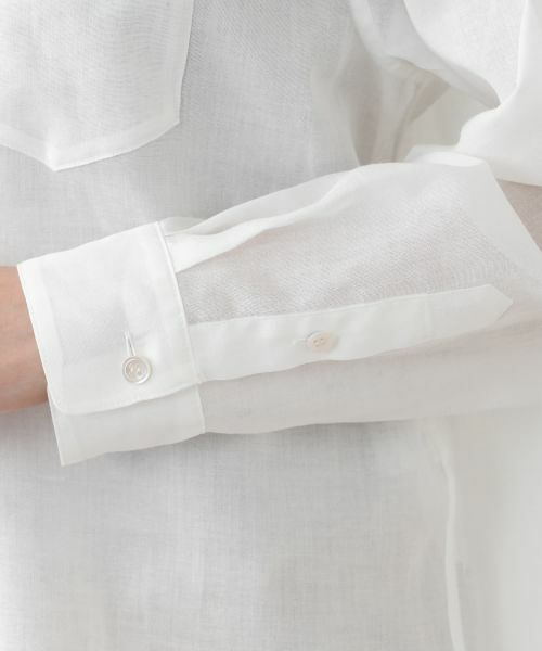 Leilian PLUS HOUSE / レリアンプラスハウス シャツ・ブラウス | ウォッシャブル麻混シャツ【SORAGE】 | 詳細16
