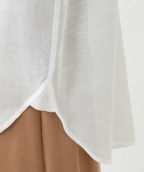 Leilian PLUS HOUSE / レリアンプラスハウス シャツ・ブラウス | ウォッシャブル麻混シャツ【SORAGE】 | 詳細17