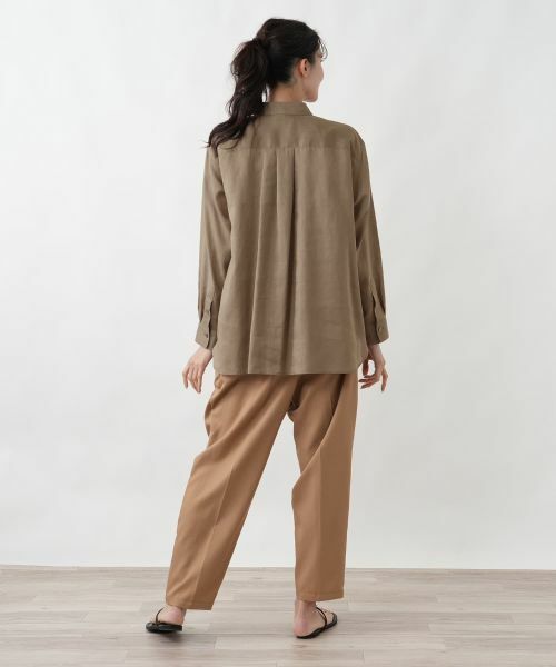 Leilian PLUS HOUSE / レリアンプラスハウス シャツ・ブラウス | ウォッシャブル麻混シャツ【SORAGE】 | 詳細3