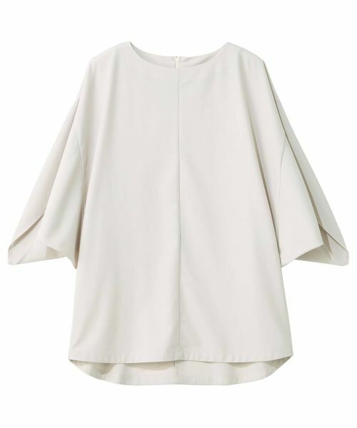 Leilian PLUS HOUSE / レリアンプラスハウス シャツ・ブラウス | ニュアンススリーブカットソー【SORAGE】（ライトベージュ）