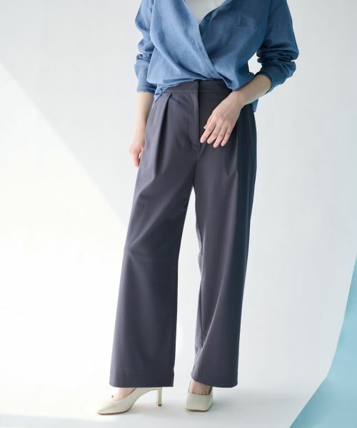 Leilian PLUS HOUSE / レリアンプラスハウス その他パンツ | カットソーワイドパンツ【SORAGE】 | 詳細1