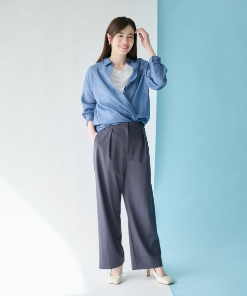 Leilian PLUS HOUSE / レリアンプラスハウス その他パンツ | カットソーワイドパンツ【SORAGE】 | 詳細3