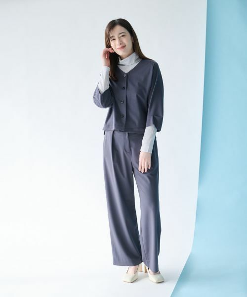 Leilian PLUS HOUSE / レリアンプラスハウス その他パンツ | カットソーワイドパンツ【SORAGE】 | 詳細7