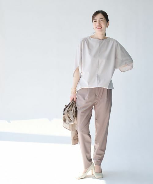 Leilian PLUS HOUSE / レリアンプラスハウス その他パンツ | カットソーテーパードパンツ【SORAGE】 | 詳細6