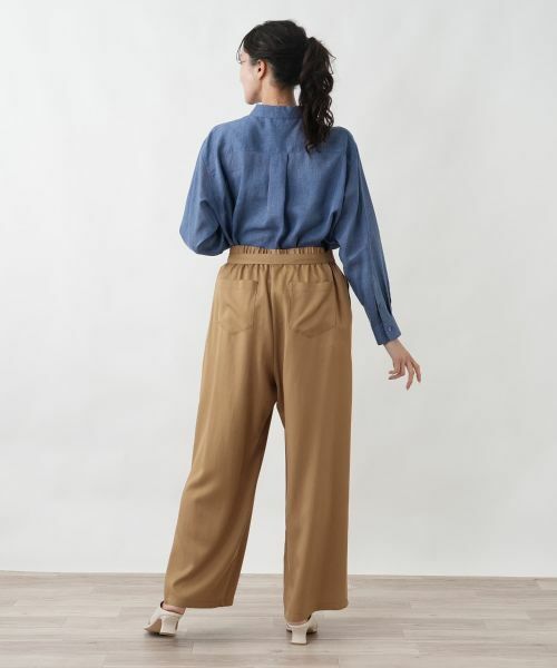 Leilian PLUS HOUSE / レリアンプラスハウス その他パンツ | ツイルワイドパンツ【SORAGE】 | 詳細3