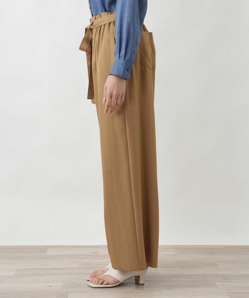 Leilian PLUS HOUSE / レリアンプラスハウス その他パンツ | ツイルワイドパンツ【SORAGE】 | 詳細5