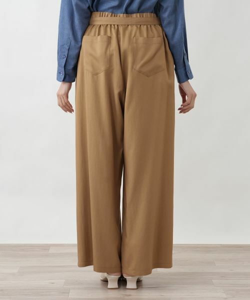 Leilian PLUS HOUSE / レリアンプラスハウス その他パンツ | ツイルワイドパンツ【SORAGE】 | 詳細6