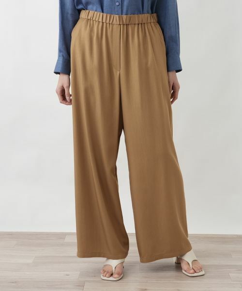 Leilian PLUS HOUSE / レリアンプラスハウス その他パンツ | ツイルワイドパンツ【SORAGE】 | 詳細7