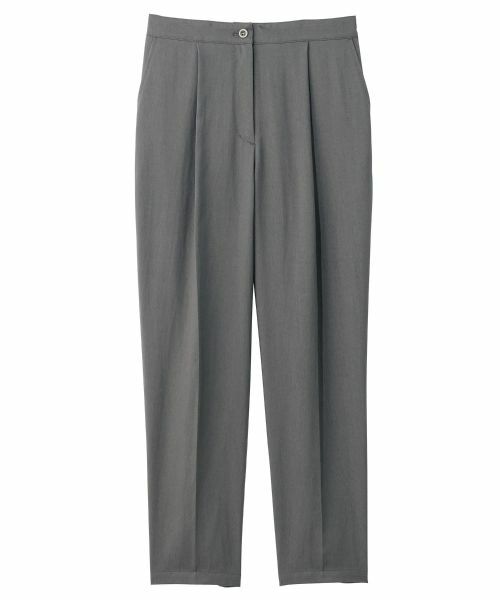 Leilian PLUS HOUSE / レリアンプラスハウス その他パンツ | ツイルテーパードパンツ【SORAGE】（チャコール系）