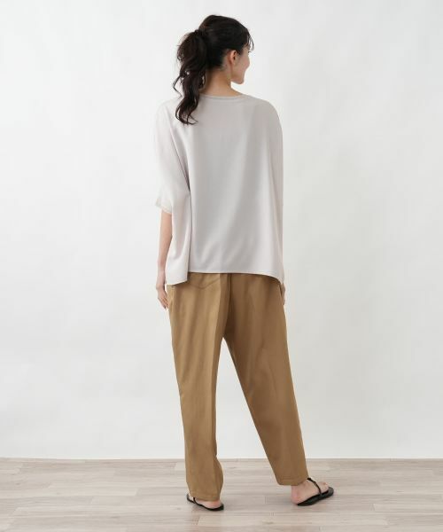 Leilian PLUS HOUSE / レリアンプラスハウス その他パンツ | ツイルテーパードパンツ【SORAGE】 | 詳細3