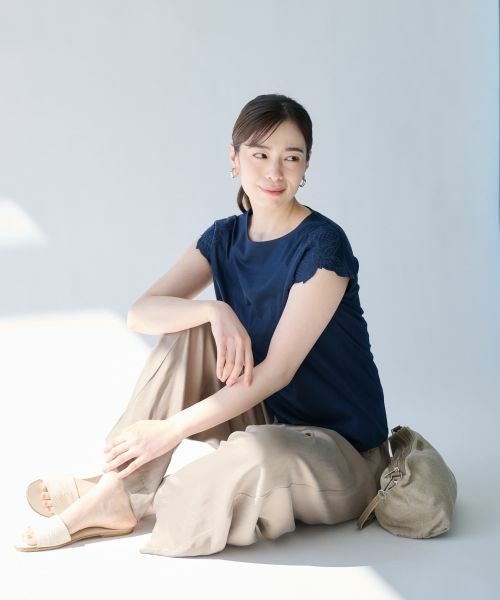 Leilian PLUS HOUSE / レリアンプラスハウス その他パンツ | フィブリルサテンワイドパンツ【SORAGE】 | 詳細6